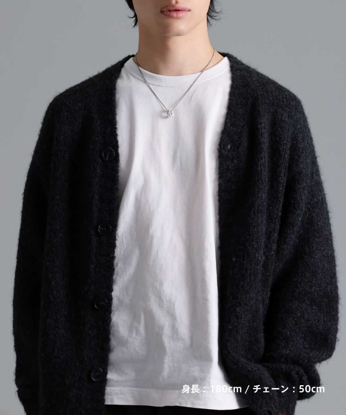 “for Gift” サイドストーンダブルリングネックレス/シルバー925