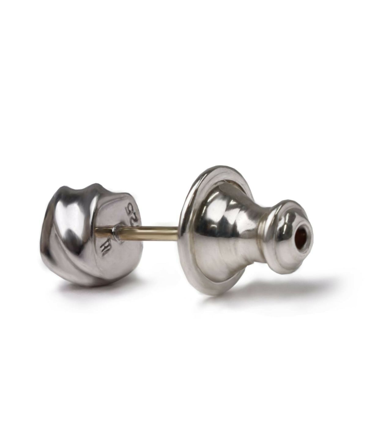 “for Gift”スタッズピアス/ツイスト/クリアジルコニア/シルバー925