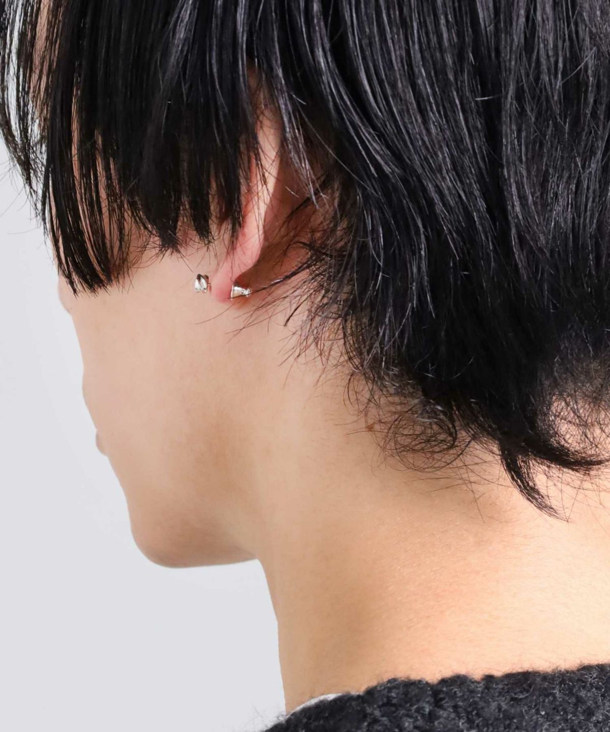 “for Gift”スタッズピアス/ツイスト/クリアジルコニア/シルバー925