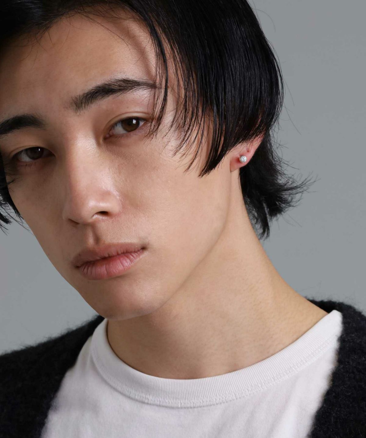 “for Gift”スタッズピアス/ツイスト/クリアジルコニア/シルバー925