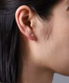 “for Gift”スタッズピアス/ツイスト/クリアジルコニア/シルバー925