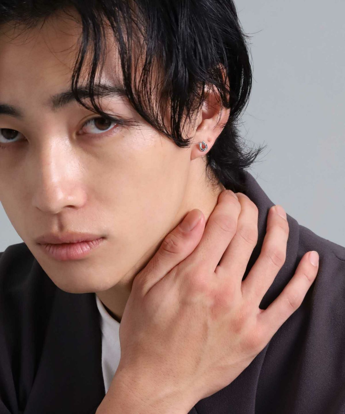 “for Gift”スタッズピアス/フラグメントホースシュー/シルバー925