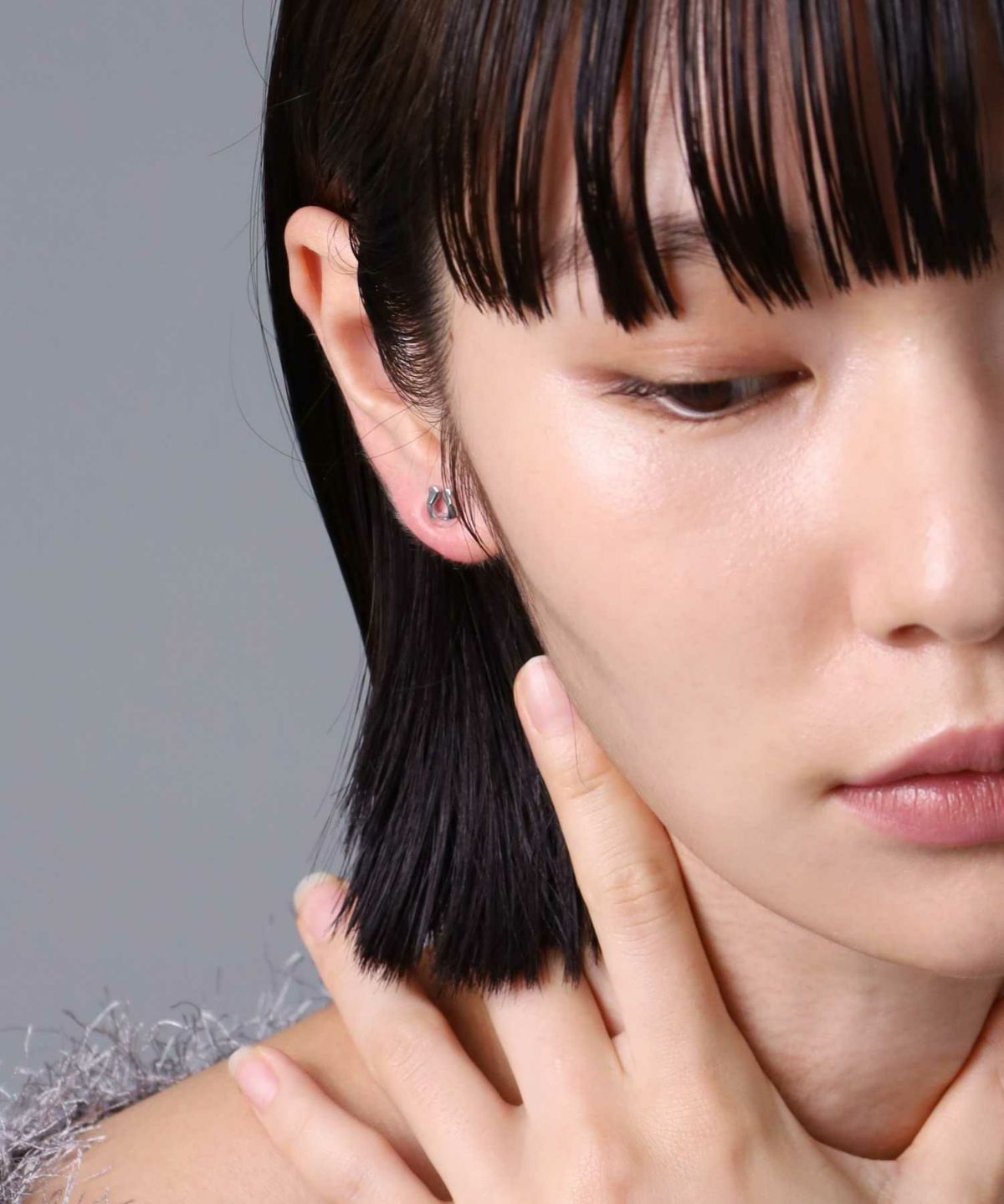 “for Gift”スタッズピアス/フラグメントホースシュー/シルバー925