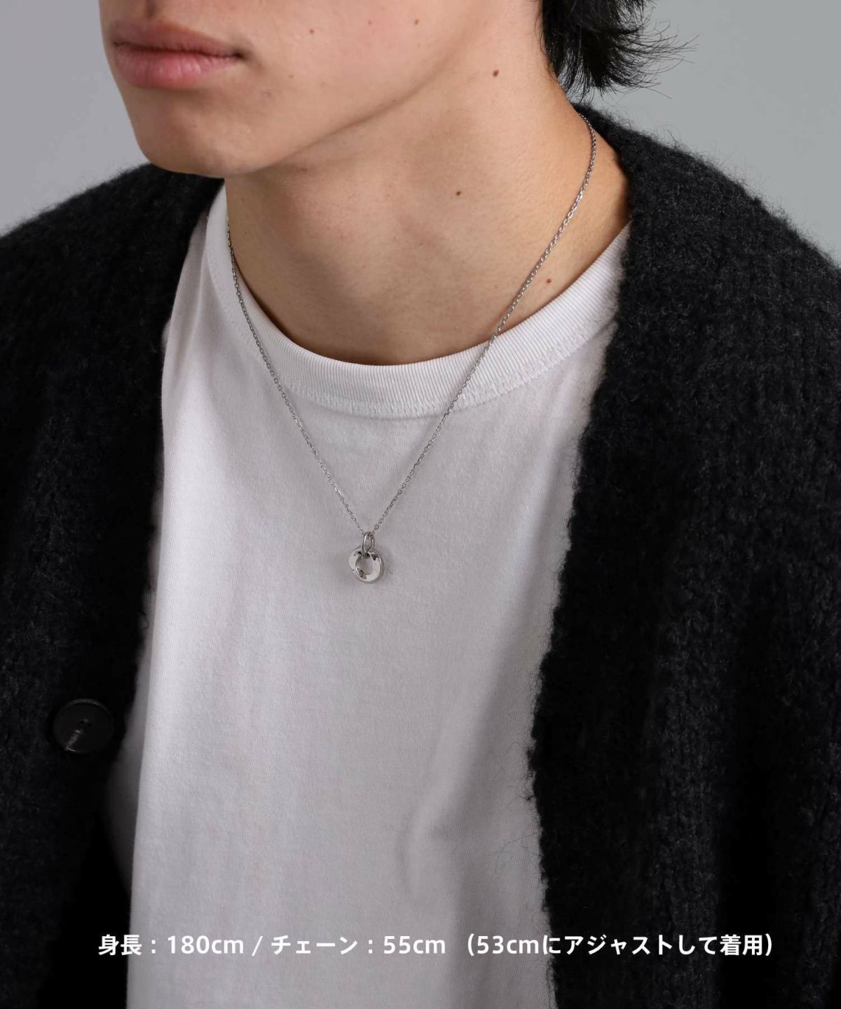 【限定展開】“LH-1”ツイストリングペアネックレス/サージカルステンレス（金属アレルギー対応）