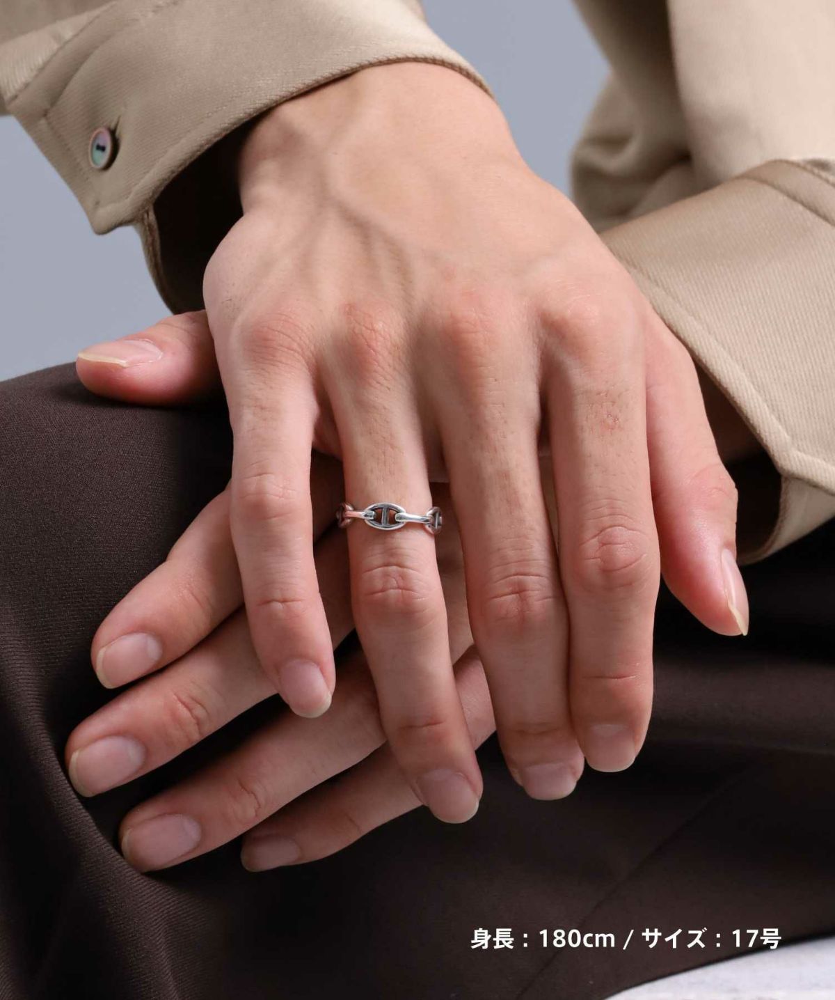 “for Gift”アンカーチェーンリング/シルバー925