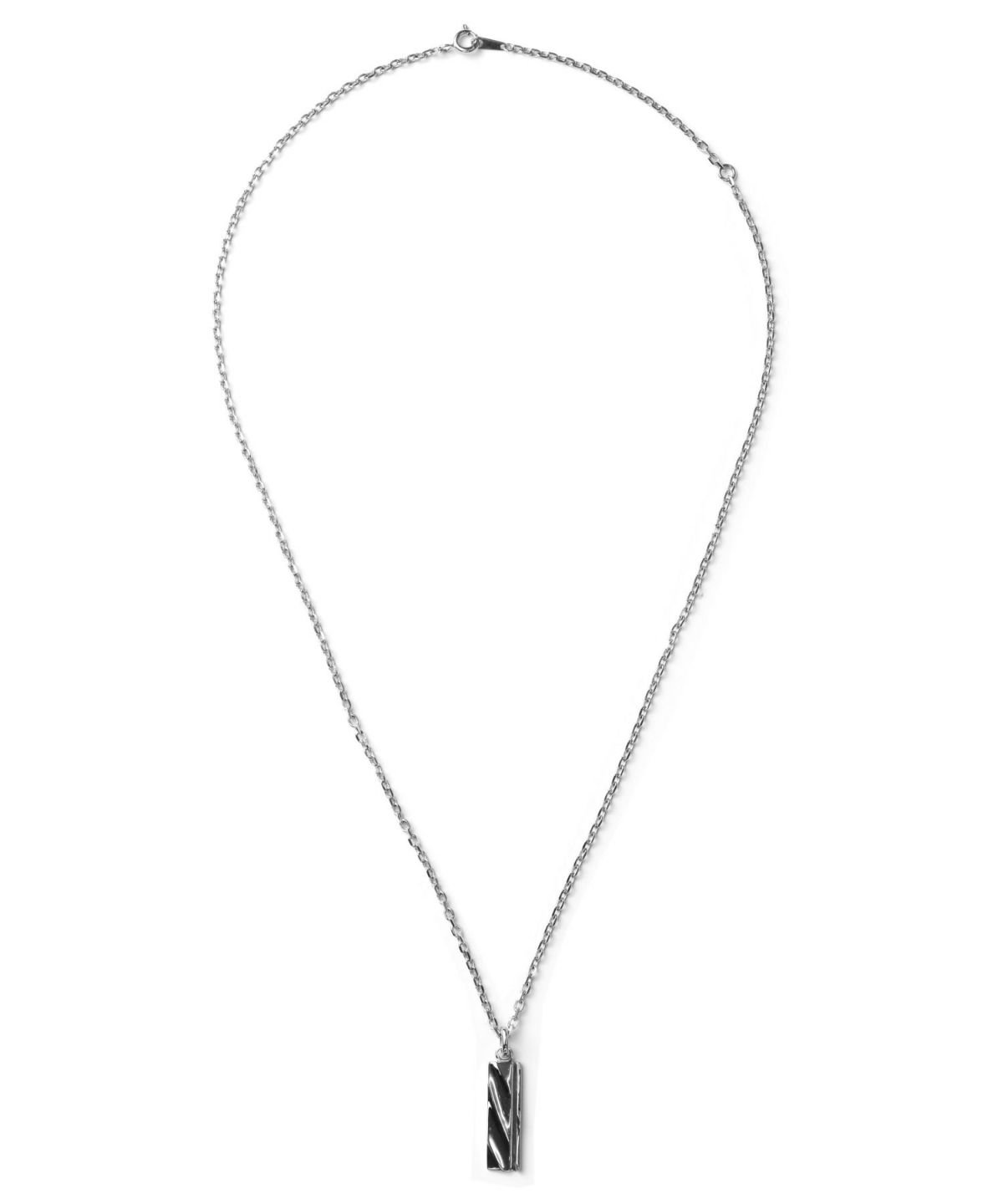 “for Gift”ツイストテクスチャープレートネックレス/シルバー925