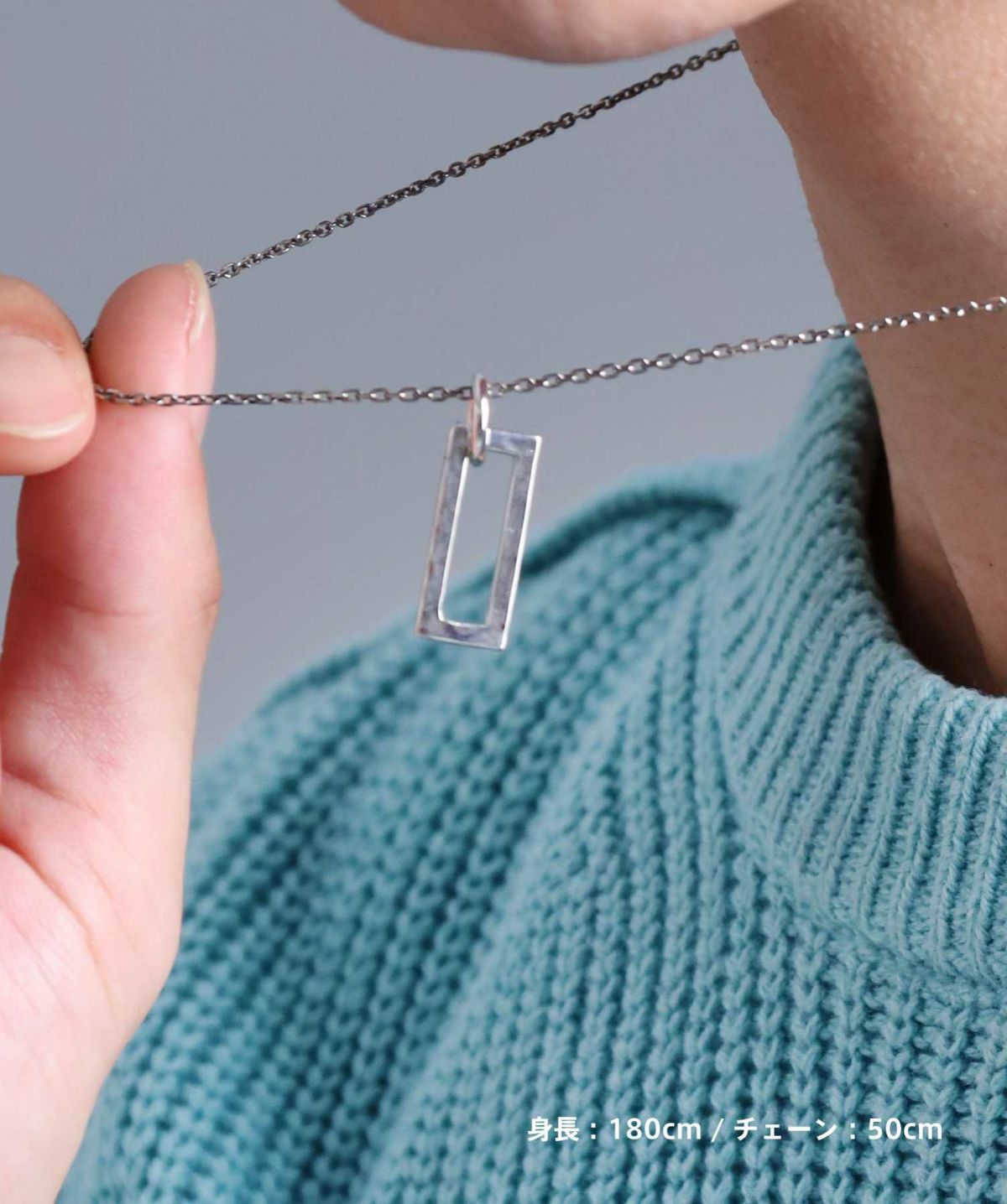 “Ivitz” eraアウトラインプレートネックレス/シルバー925