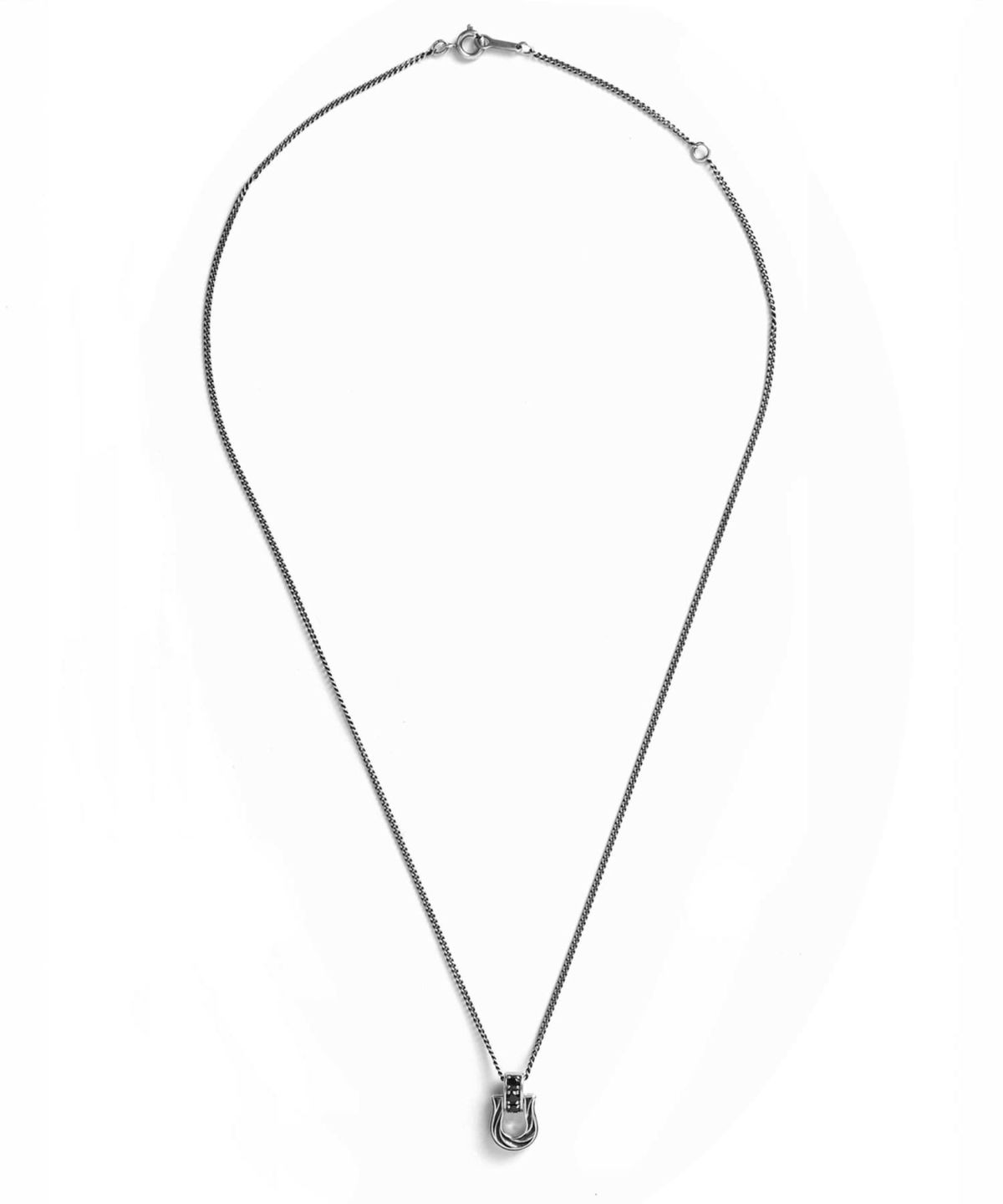 “LUCK”ツイストホースシューネックレス/シルバー925