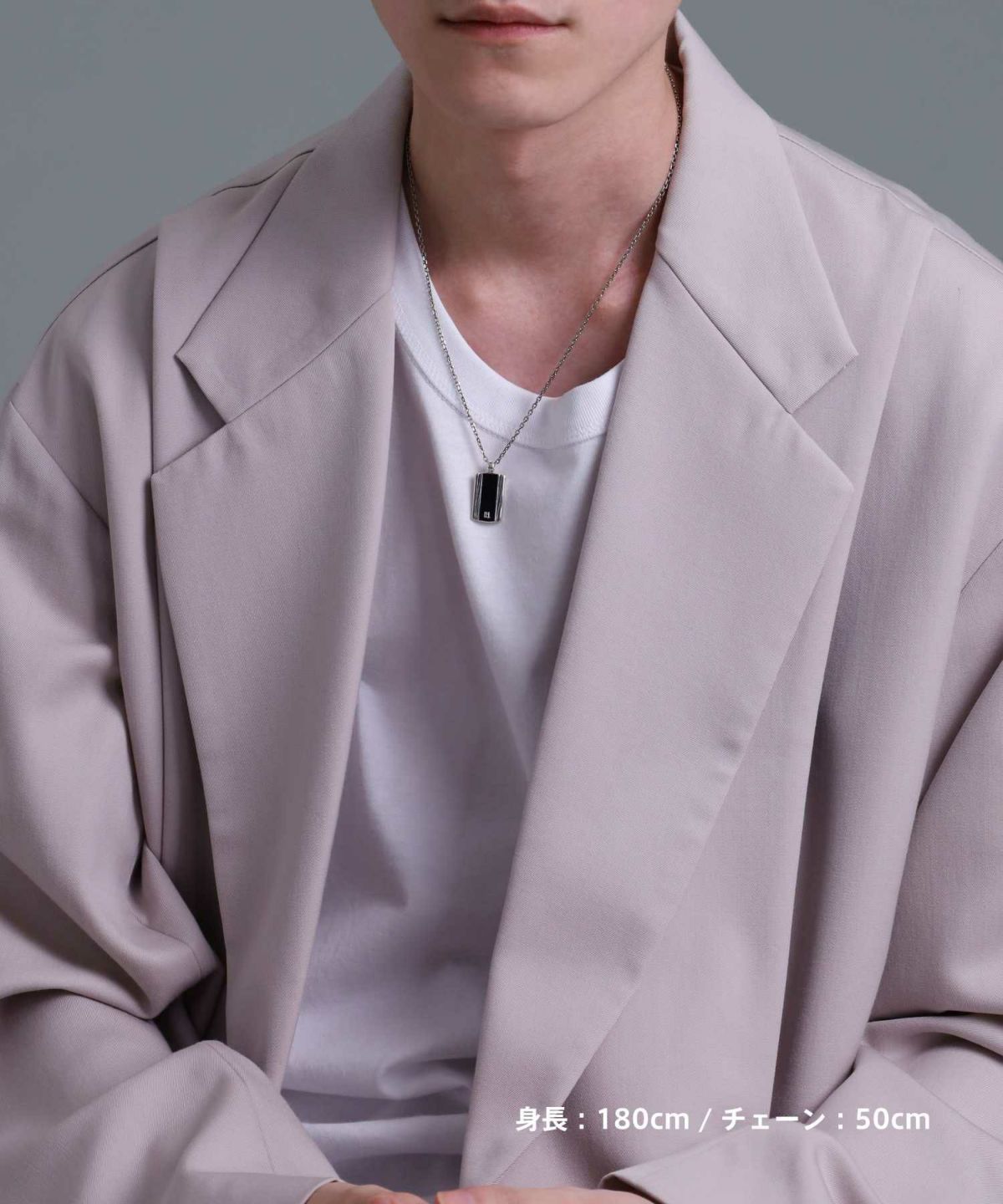 “BASIC”スピニングタグネックレス/シルバー925