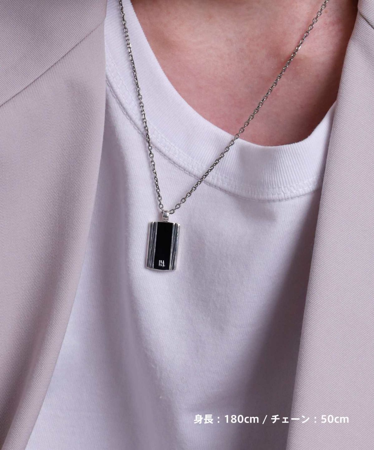 “BASIC”スピニングタグネックレス/シルバー925