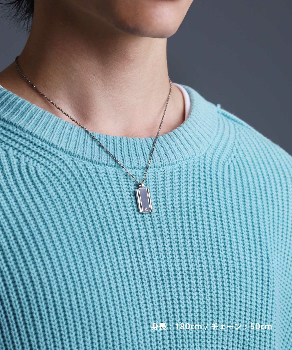 “BASIC”スピニングタグネックレス/シルバー925