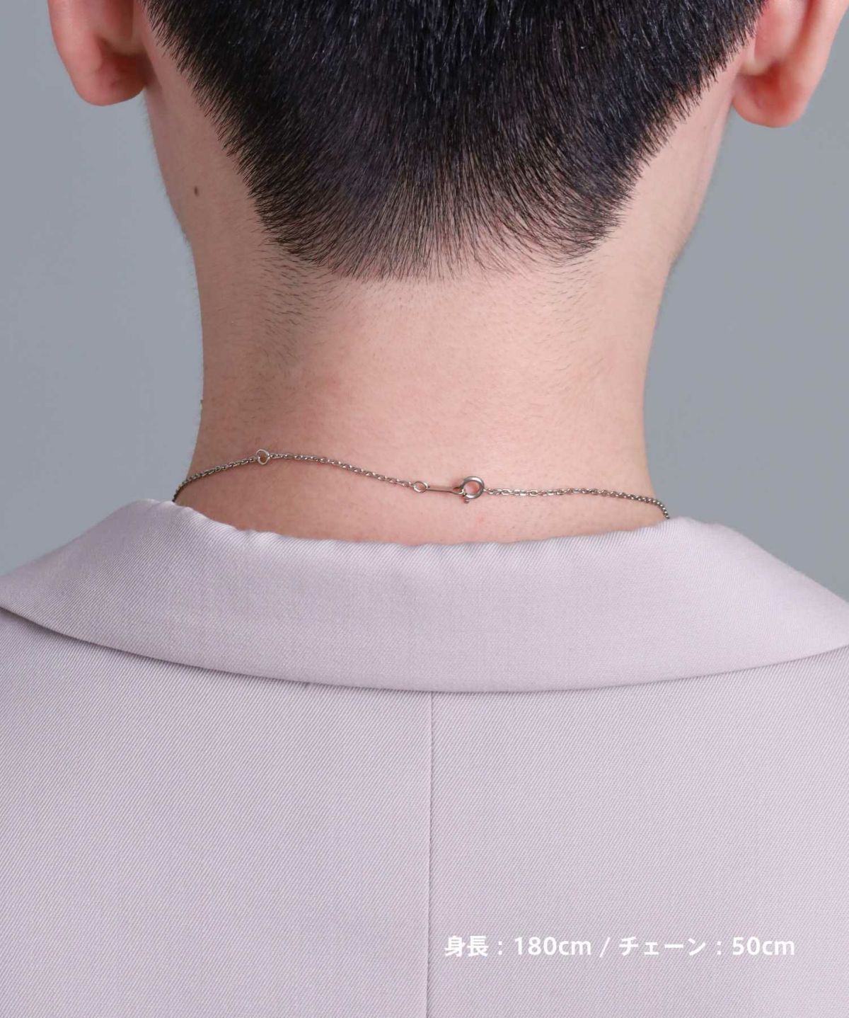 “BASIC”カレッジネックレス/ブラックジルコニア/シルバー925