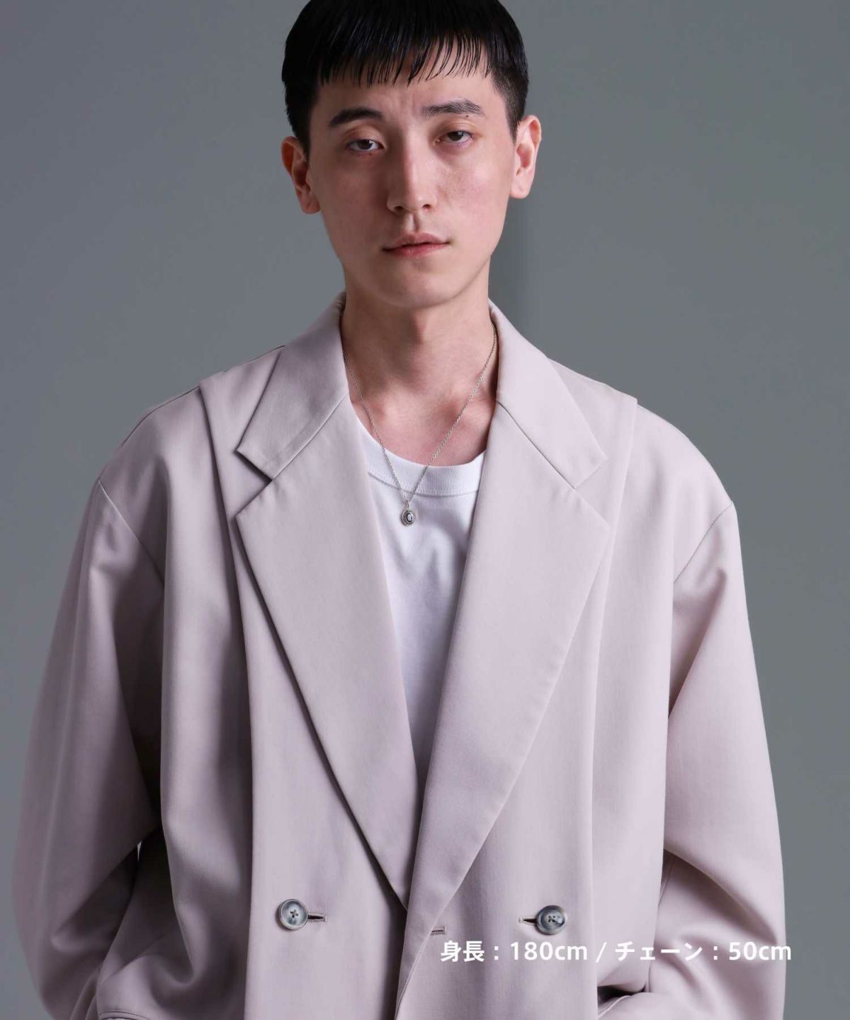 “BASIC”カレッジネックレス/ブラックジルコニア/シルバー925