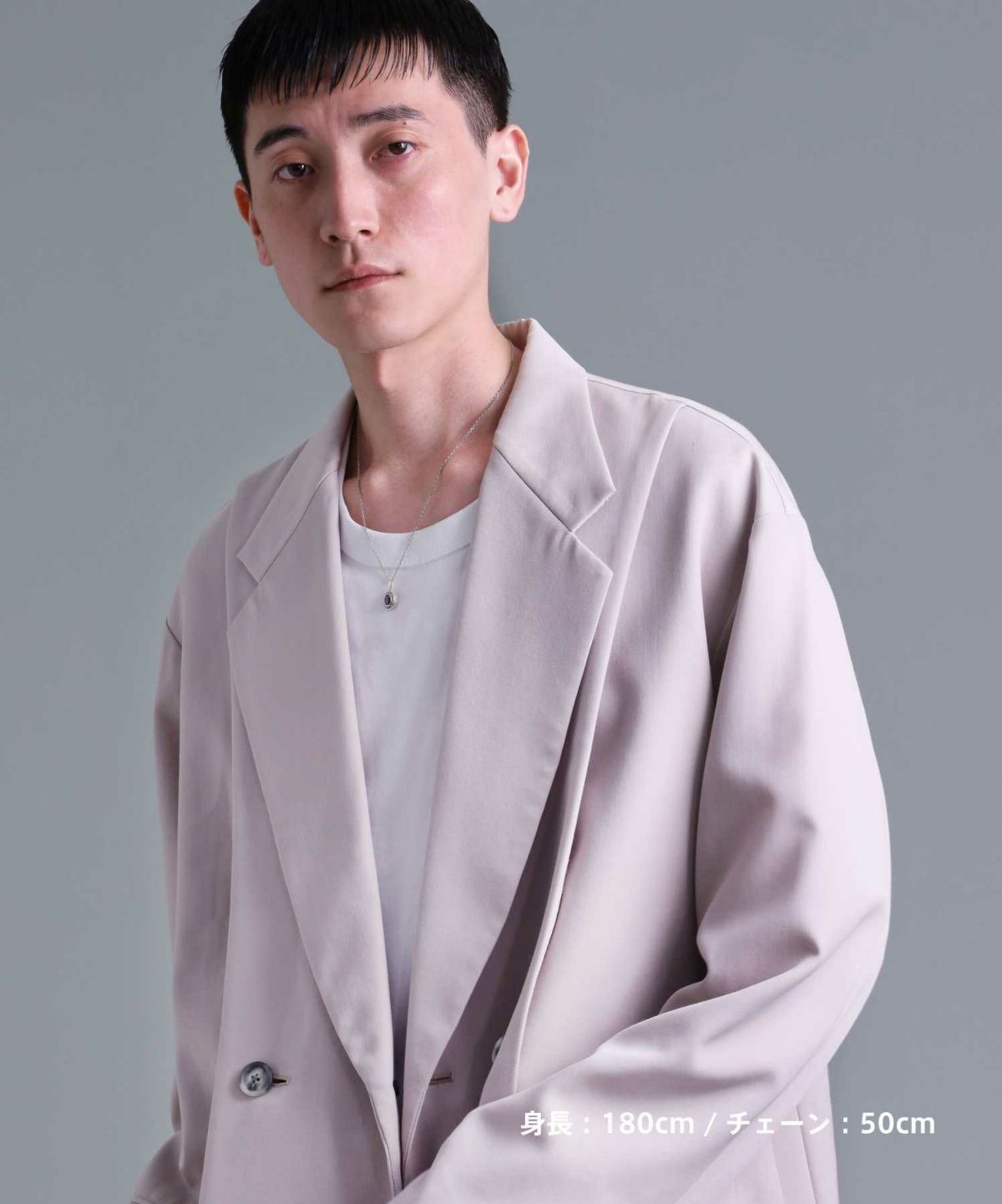 “BASIC”カレッジネックレス/ブラックジルコニア/シルバー925