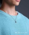 “BASIC”カレッジネックレス/ブラックジルコニア/シルバー925