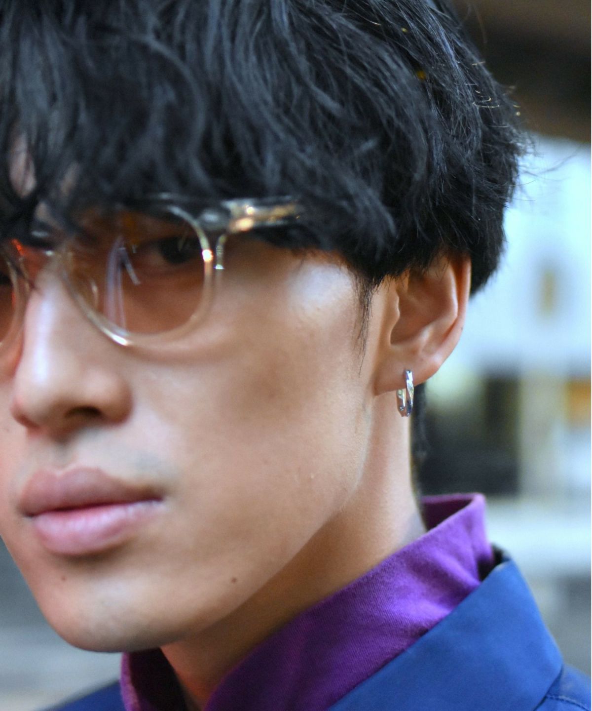 “for Gift”クロッシングピアス/シティポップ“TYPE B”/シルバー925