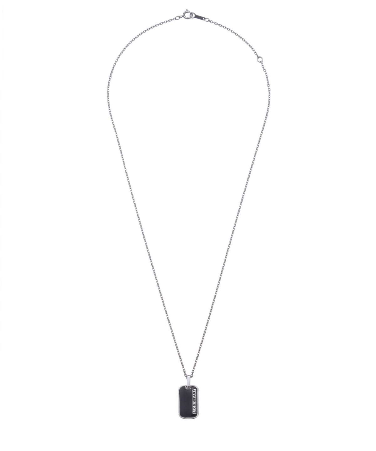 “for Gift”ブラックタグネックレス/シルバー925
