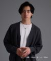 【限定展開】“LH-1”ラウンドタテガミダブルリングネックレス（シルバー×ライトブラック）/サージカルステンレス（金属アレルギー対応）