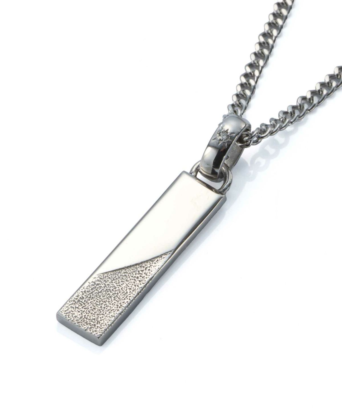 【ONLINE STORE 限定】“SAND”プレートネックレスネックレス（ダイヤモンドplus）/サージカルステンレス（金属アレルギー対応）