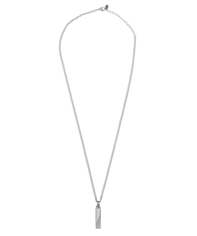 【ONLINE STORE 限定】“SAND”プレートネックレスネックレス（ダイヤモンドplus）/サージカルステンレス（金属アレルギー対応）