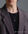 【ONLINE STORE 限定】“SAND”プレートネックレスネックレス（ダイヤモンドplus）/サージカルステンレス（金属アレルギー対応）