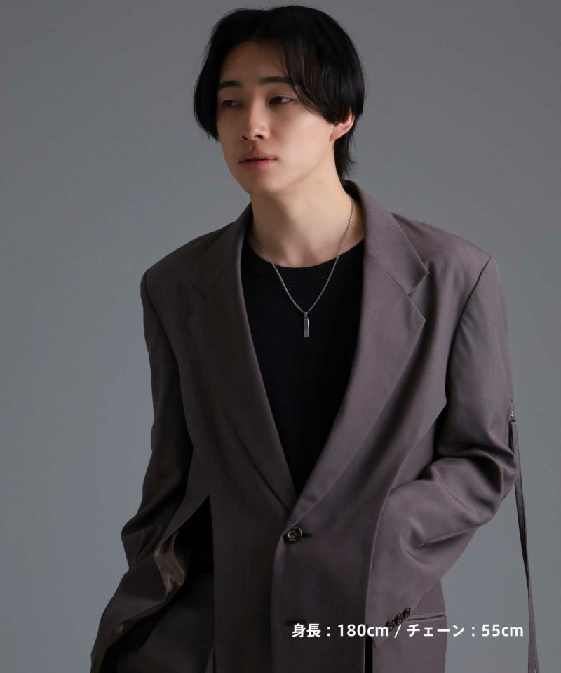 【ONLINE STORE 限定】“SAND”プレートネックレスネックレス（ダイヤモンドplus）/サージカルステンレス（金属アレルギー対応）