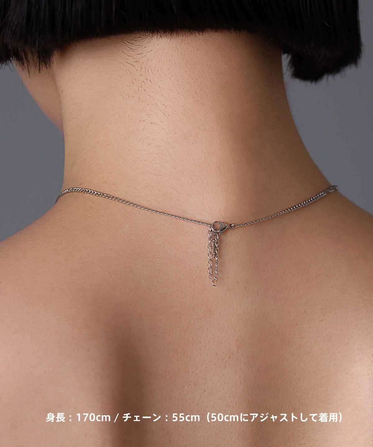 【ONLINE STORE 限定】“SAND”プレートネックレスネックレス（ダイヤモンドplus）/サージカルステンレス（金属アレルギー対応）