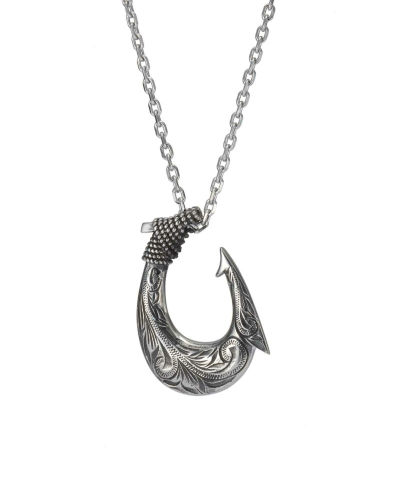 【限定展開】“HAWAIIAN”ネックレス/フィッシュフック/サージカルステンレス（金属アレルギー対応）