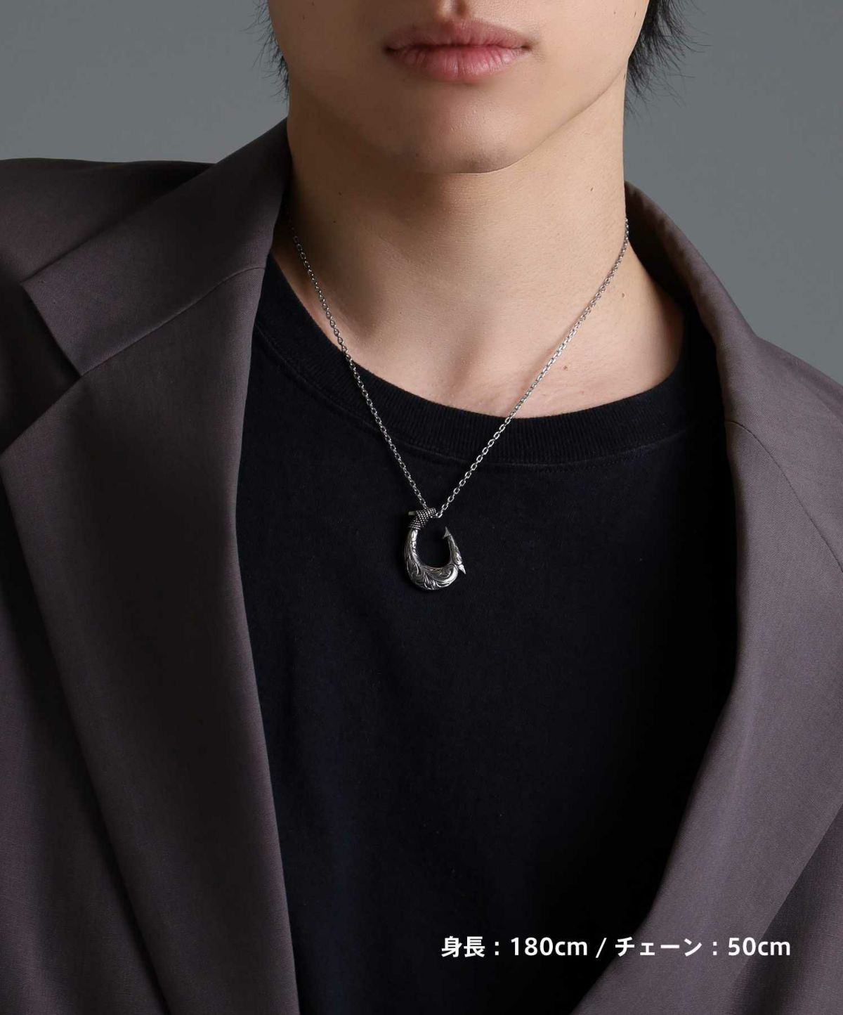 【限定展開】“HAWAIIAN”ネックレス/フィッシュフック/サージカルステンレス（金属アレルギー対応）