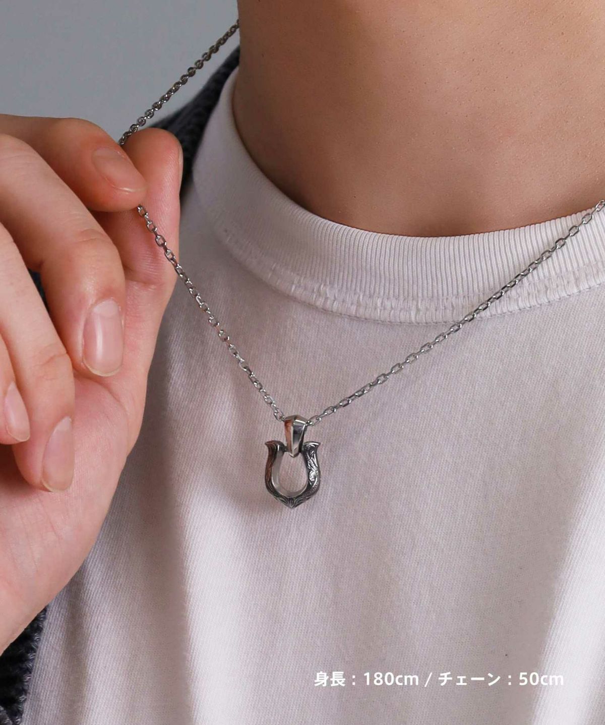 【限定展開】“HAWAIIAN”ネックレス/ホースシュー/サージカルステンレス（金属アレルギー対応）