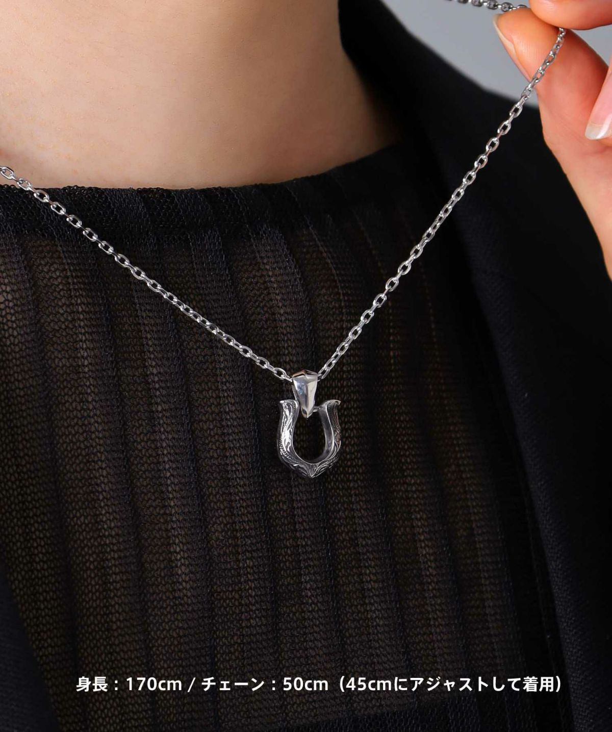 【限定展開】“HAWAIIAN”ネックレス/ホースシュー/サージカルステンレス（金属アレルギー対応）