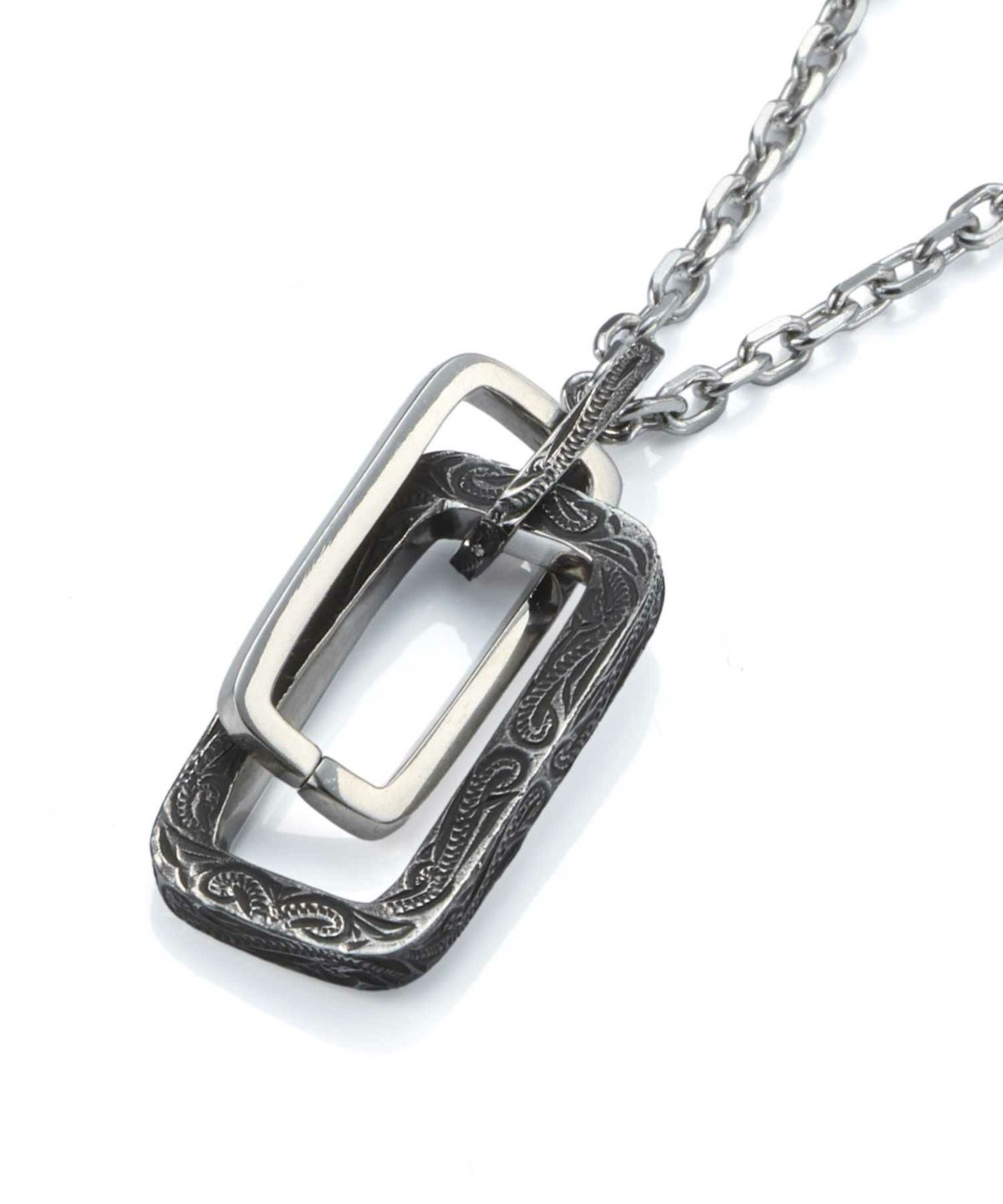 【限定展開】“HAWAIIAN”ネックレス/レクタングルライン/サージカルステンレス（金属アレルギー対応）