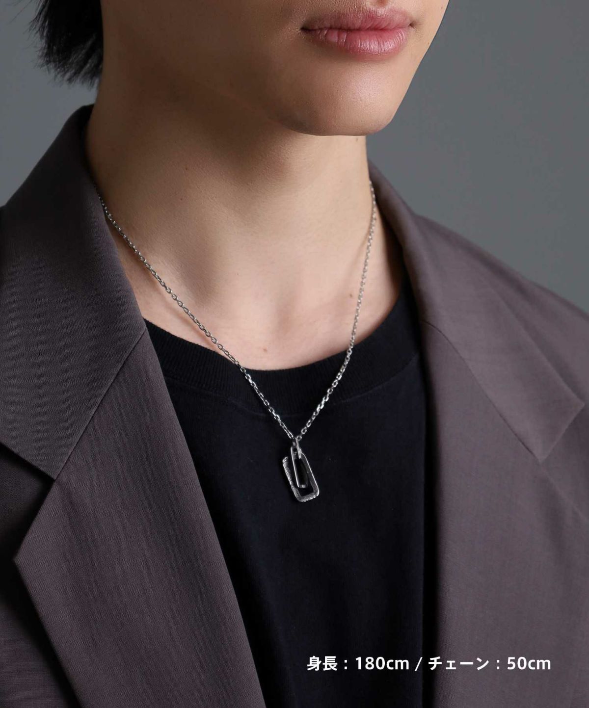 【限定展開】“HAWAIIAN”ネックレス/レクタングルライン/サージカルステンレス（金属アレルギー対応）