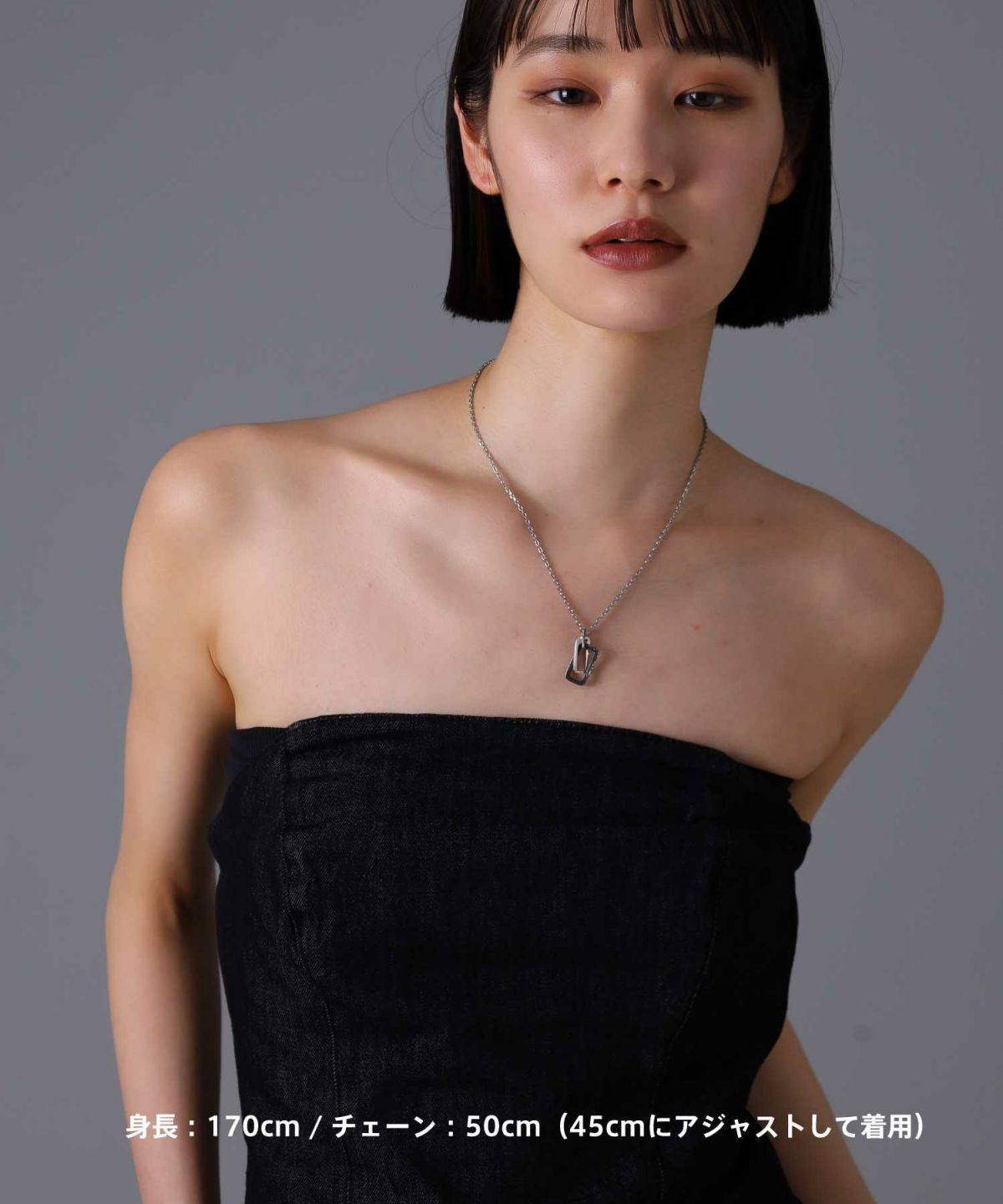 【限定展開】“HAWAIIAN”ネックレス/レクタングルライン/サージカルステンレス（金属アレルギー対応）