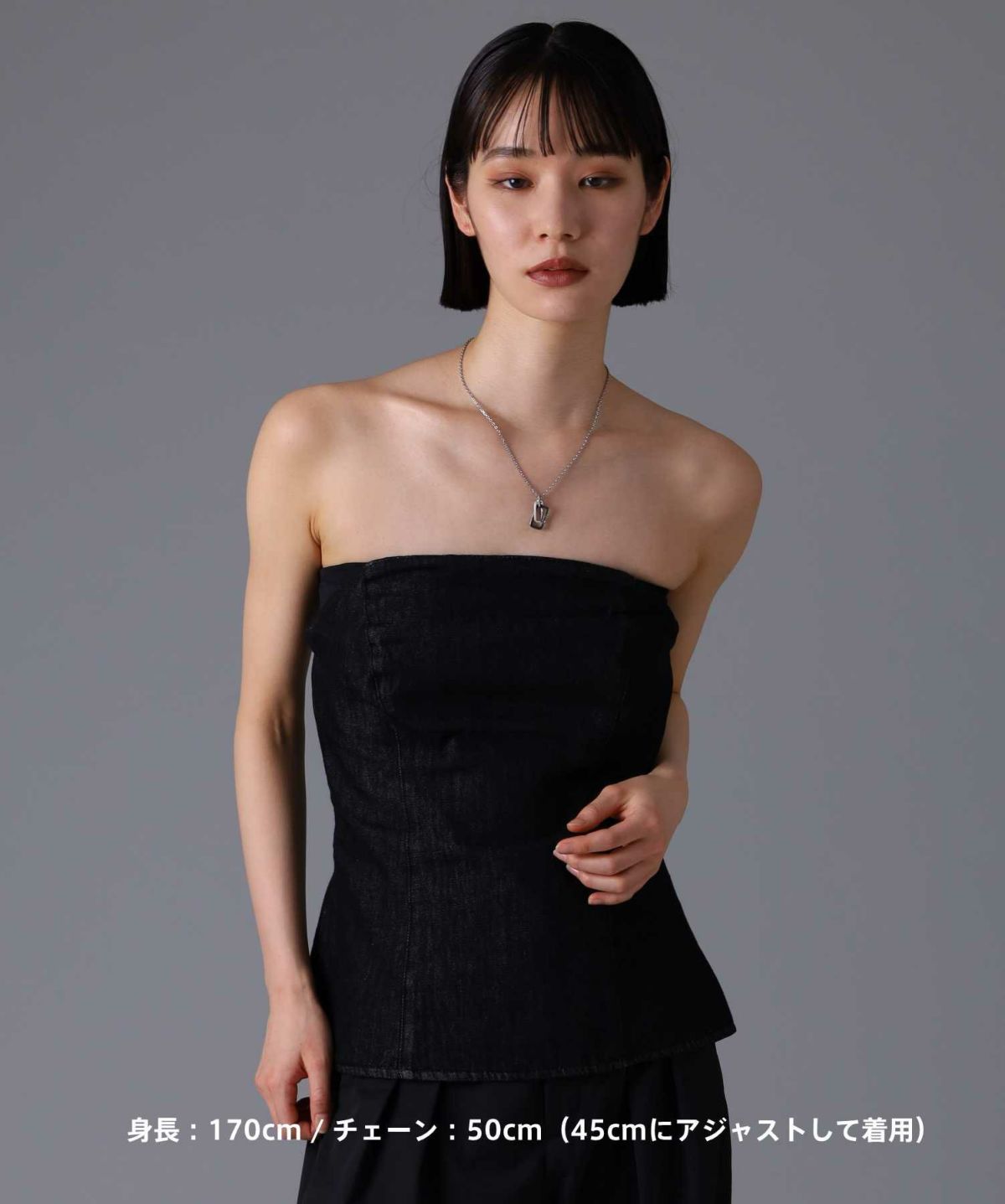 【限定展開】“HAWAIIAN”ネックレス/レクタングルライン/サージカルステンレス（金属アレルギー対応）