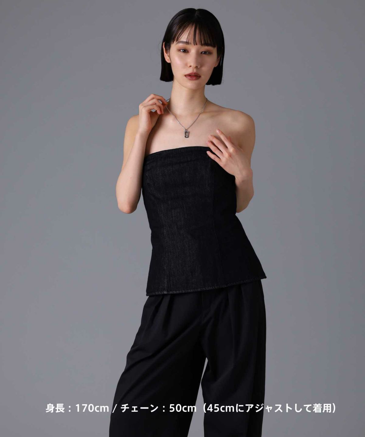 【限定展開】“HAWAIIAN”ネックレス/レクタングルライン/サージカルステンレス（金属アレルギー対応）