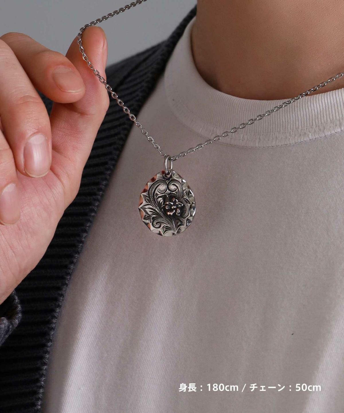 【限定展開】“HAWAIIAN”ネックレス/インゴットメダル/サージカルステンレス（金属アレルギー対応）