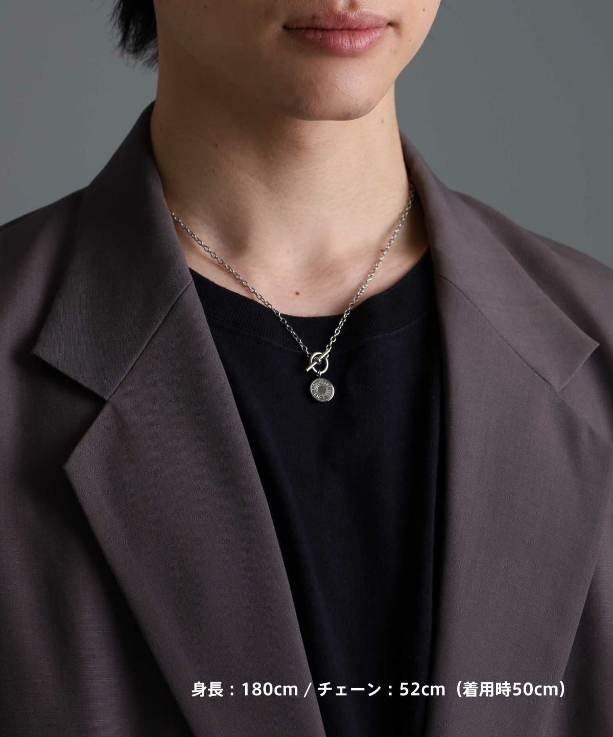 【限定展開】“LH-1”ロゴチャームネックレス/サージカルステンレス（金属アレルギー対応）