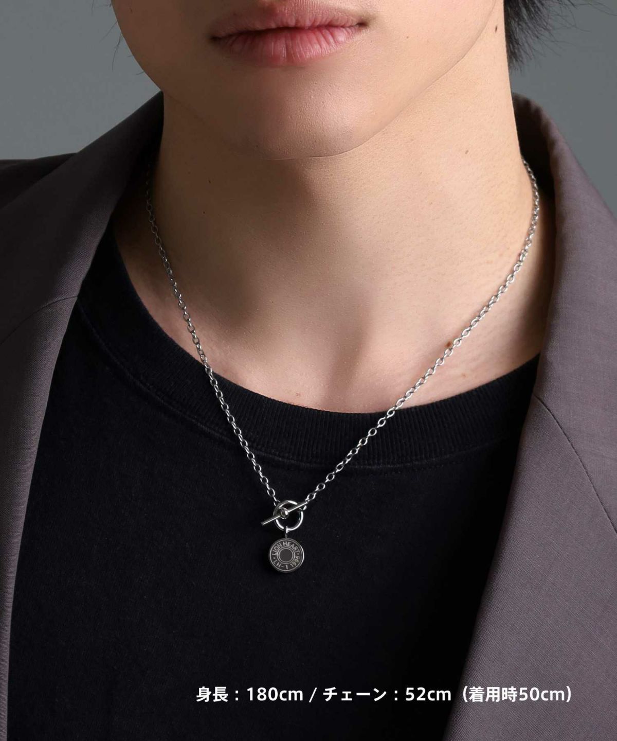 【限定展開】“LH-1”ロゴチャームネックレス/サージカルステンレス（金属アレルギー対応）