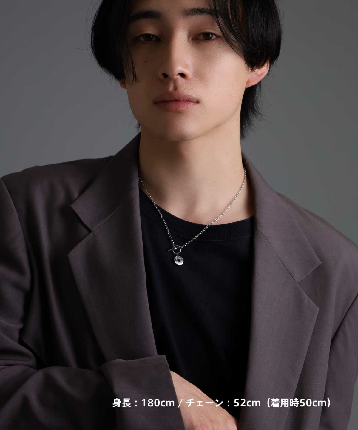 【限定展開】“LH-1”ロゴチャームネックレス/サージカルステンレス（金属アレルギー対応）