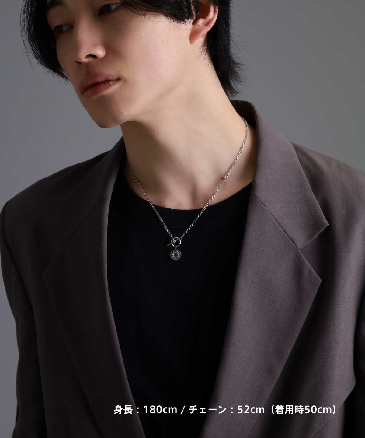 【限定展開】“LH-1”ロゴチャームネックレス/サージカルステンレス（金属アレルギー対応）