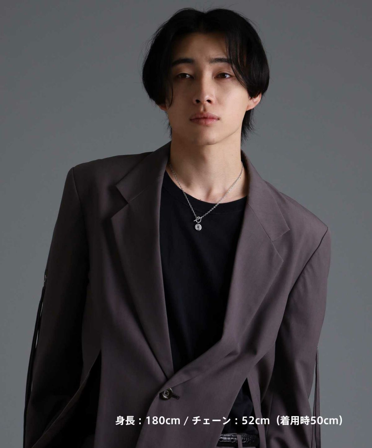 【限定展開】“LH-1”ロゴチャームネックレス/サージカルステンレス（金属アレルギー対応）