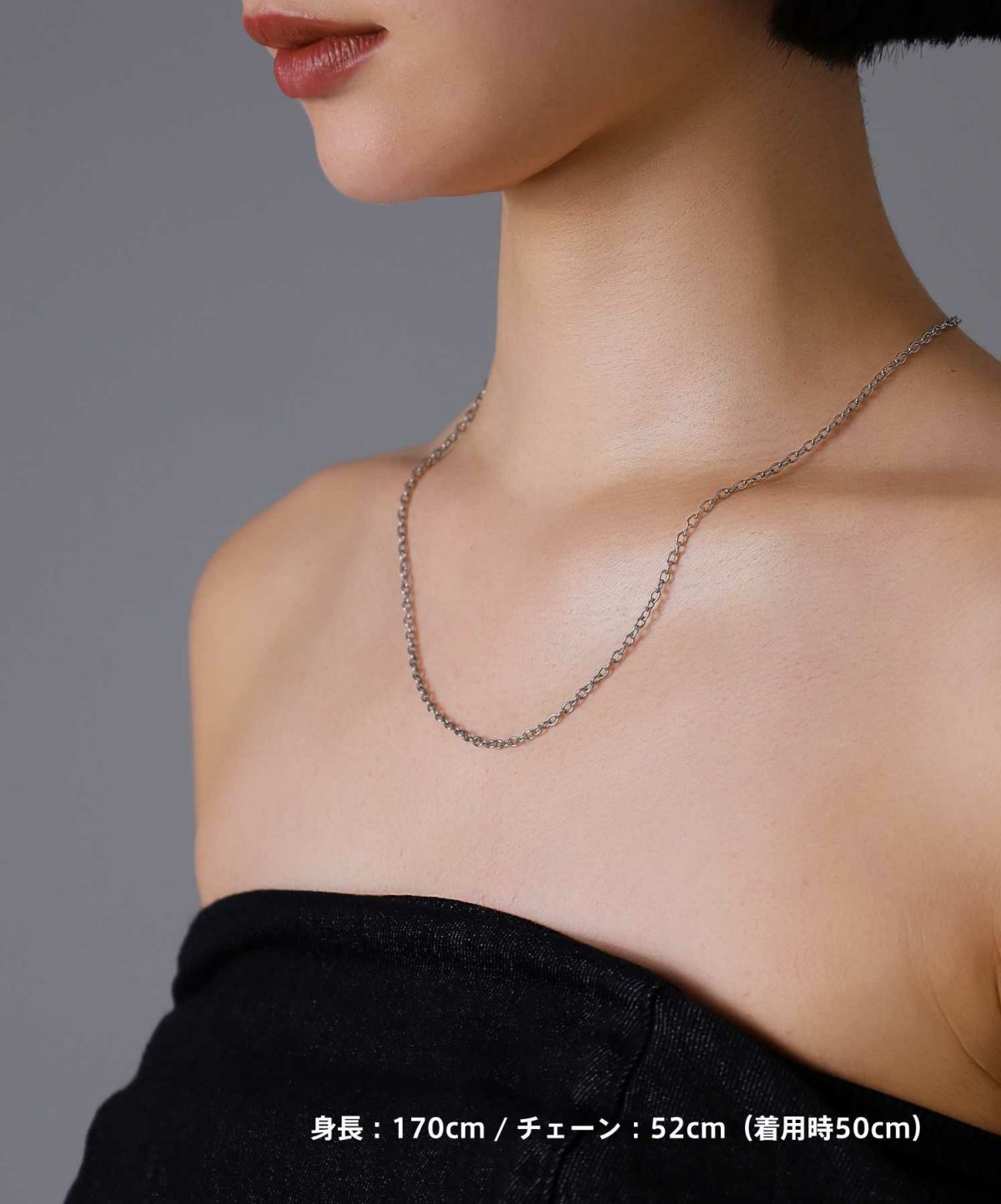 【限定展開】“LH-1”ロゴチャームネックレス/サージカルステンレス（金属アレルギー対応）