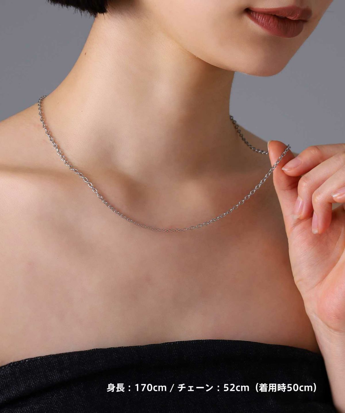 【限定展開】“LH-1”ロゴチャームネックレス/サージカルステンレス（金属アレルギー対応）