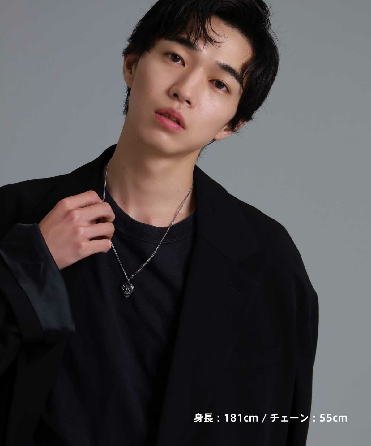 【限定展開】“LH-1”パフィーハートネックレス/サージカルステンレス（金属アレルギー対応）