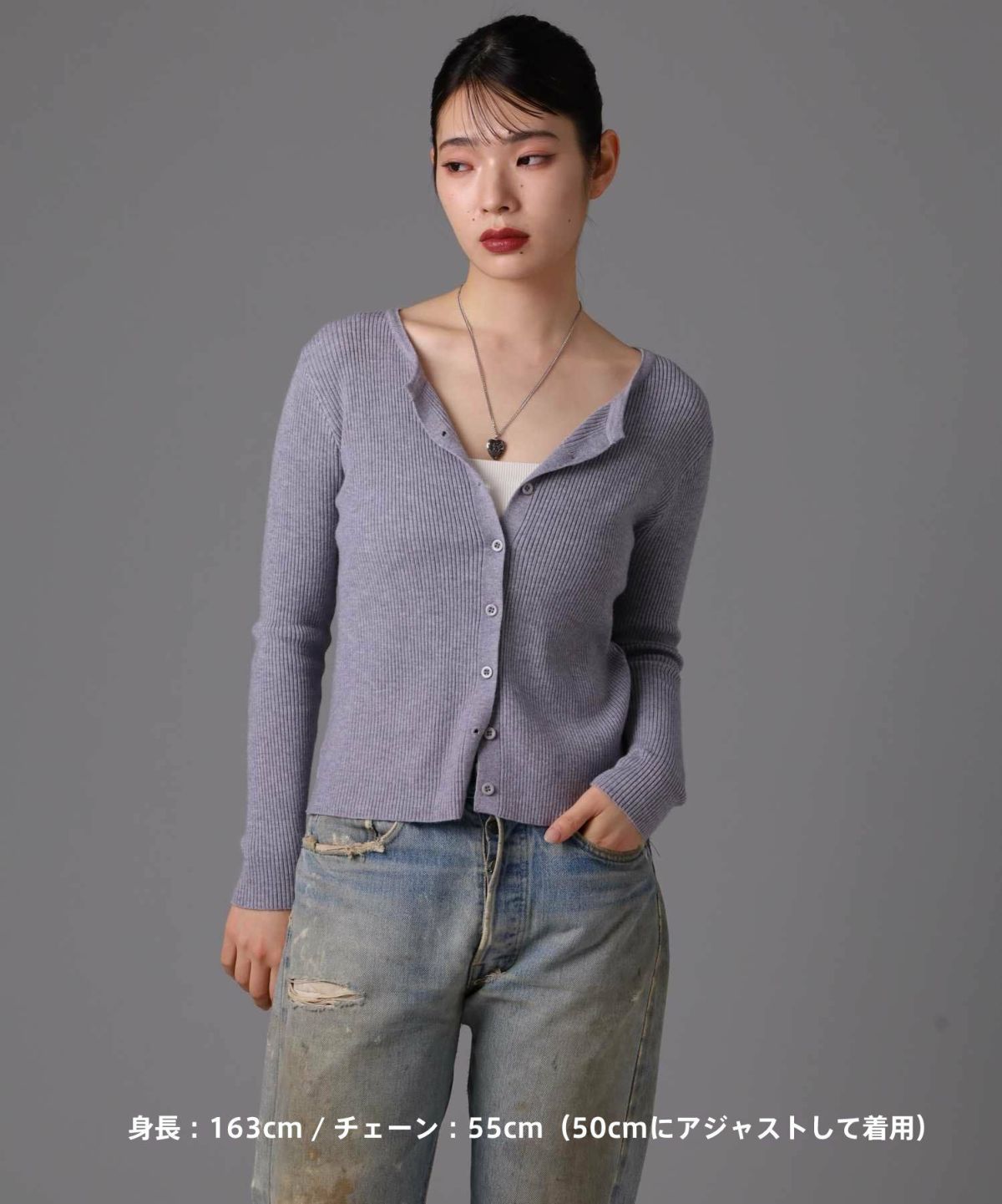 【限定展開】“LH-1”パフィーハートネックレス/サージカルステンレス（金属アレルギー対応）