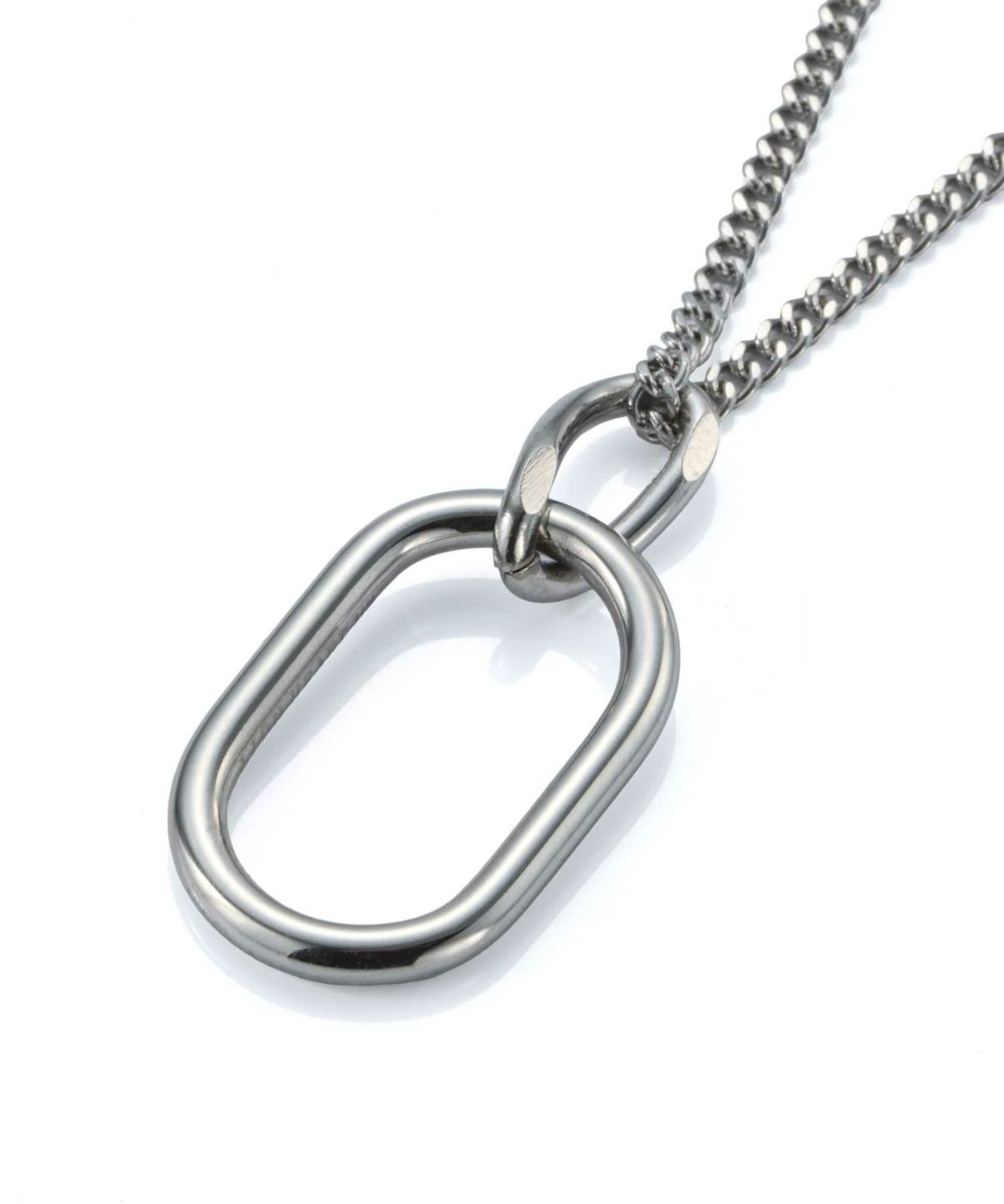 【限定展開】“LH-1”オーバルラインネックレス/サージカルステンレス（金属アレルギー対応）