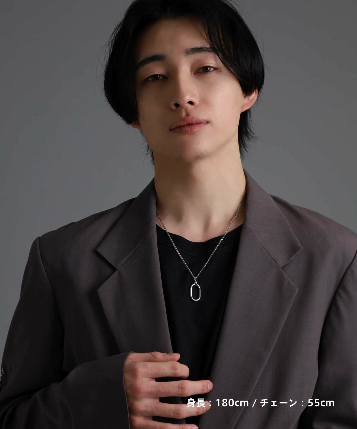 【限定展開】“LH-1”オーバルラインネックレス/サージカルステンレス（金属アレルギー対応）