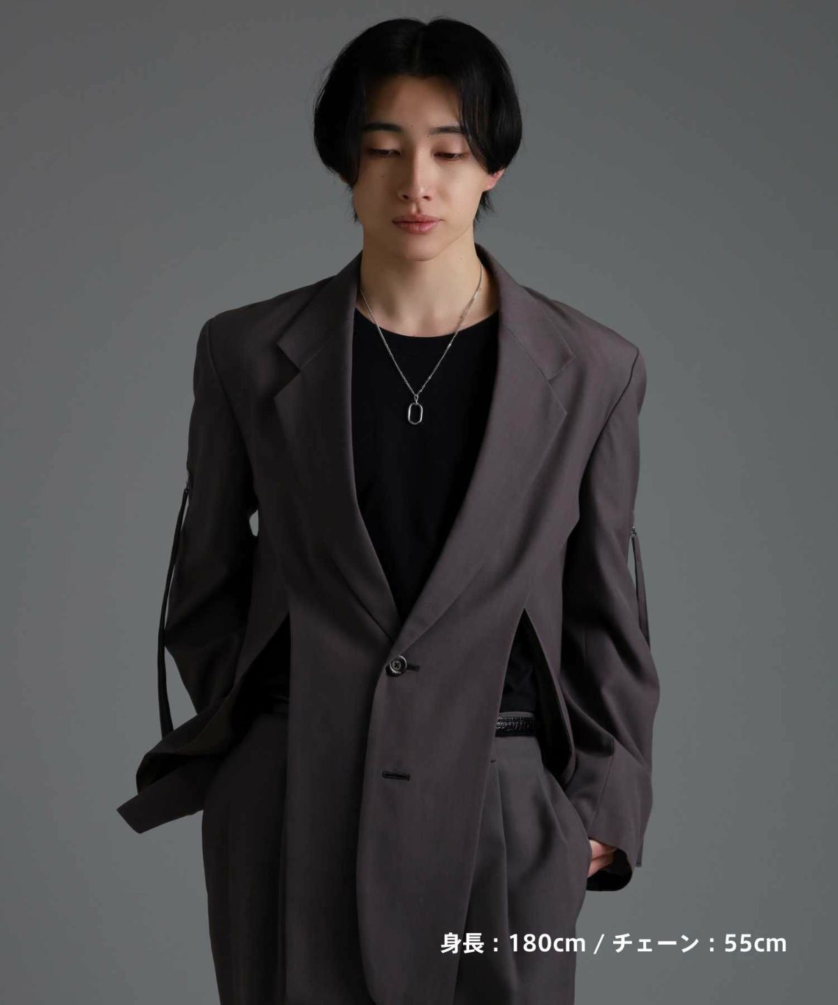 【限定展開】“LH-1”オーバルラインネックレス/サージカルステンレス（金属アレルギー対応）