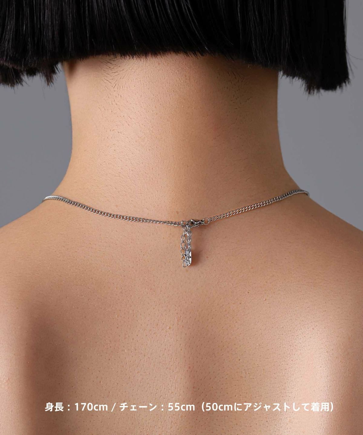 【限定展開】“LH-1”オーバルラインネックレス/サージカルステンレス（金属アレルギー対応）